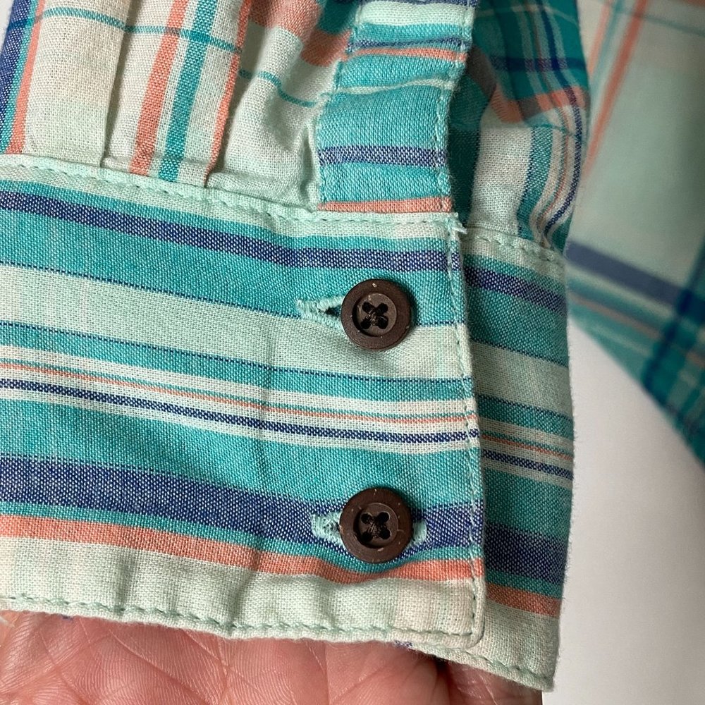 4/$25 The North Face Shirt Cotton Plaid Long Sleeve Button Down Womens Sz S - Picture 8 of 12